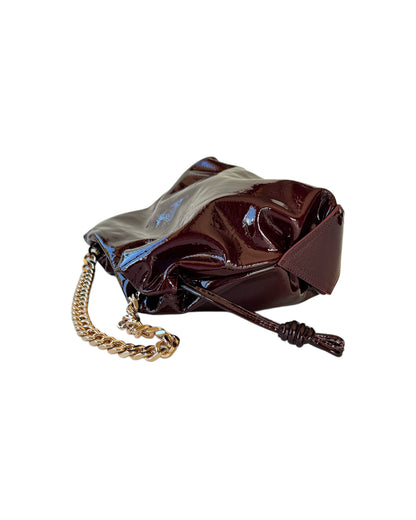 SKAI Burgundy Patent Clutch