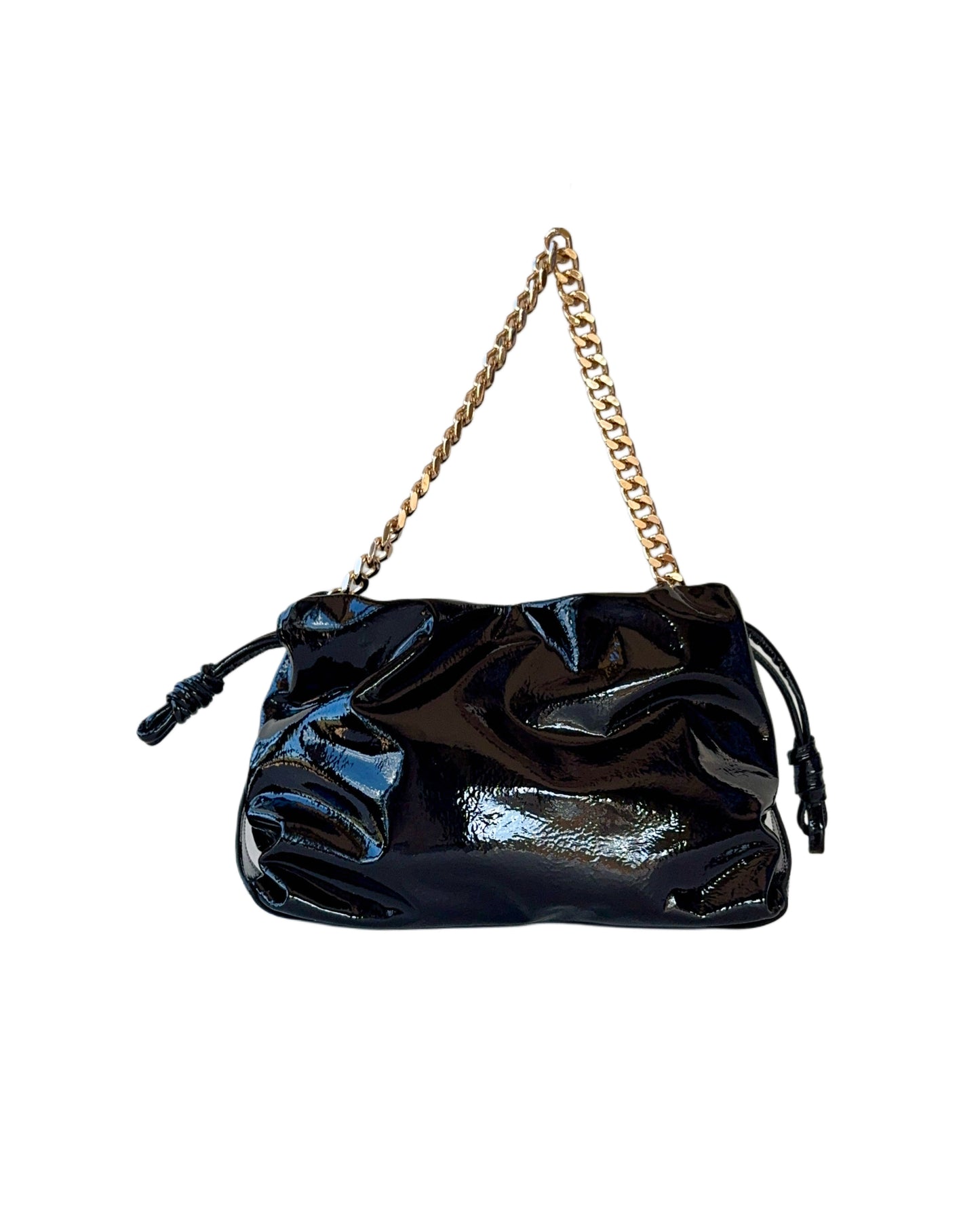 SKAI Black Patent Clutch