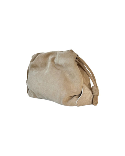 SKAI Beige Suede Clutch
